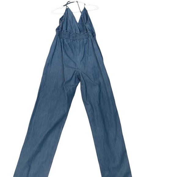Thread Story Blue Denim Jumpsuit with Adjustable Straps - Size Large - Picture 8 of 11